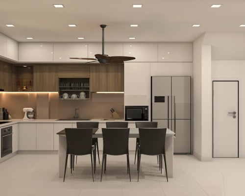 Tủ Bếp Gỗ Acrylic Đẹp Hcm