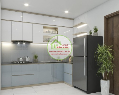 Tủ Bếp Gỗ Acrylic Đẹp Rẻ Hcm