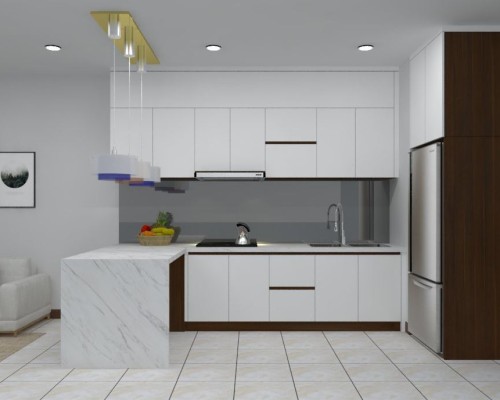 Tủ Bếp Gỗ Acrylic Giá Rẻ Tp.Hcm