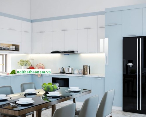 Tủ Bếp Gỗ Acrylic Hiện Đại