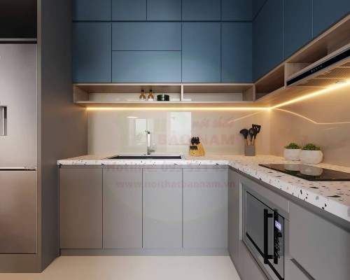 Tủ Bếp Gỗ Chữ L Đẹp