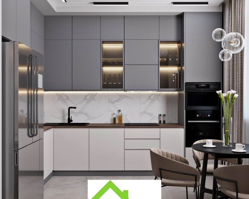 Tủ Bếp Gỗ Chữ L Đẹp Giá Rẻ