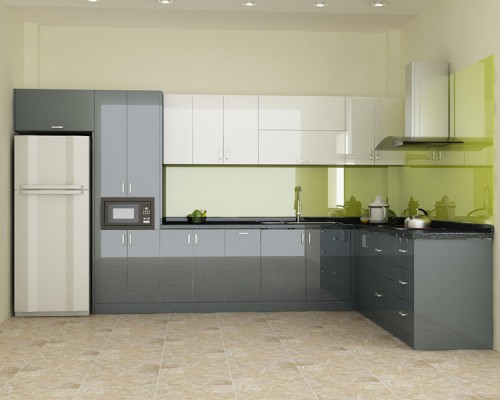 Tủ Bếp Gỗ Chữ L Nhỏ Giá Rẻ