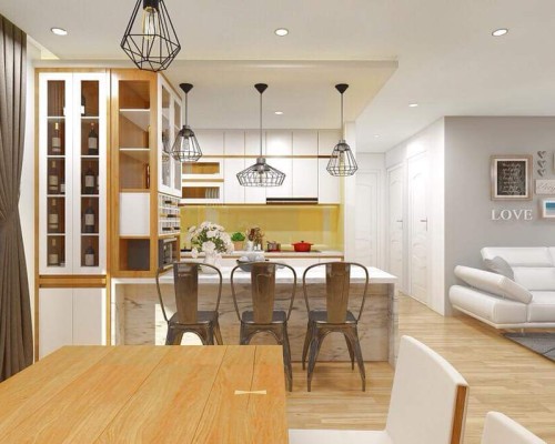 Tủ Bếp Gỗ Công Nghiệp Đẹp Hiện Đại