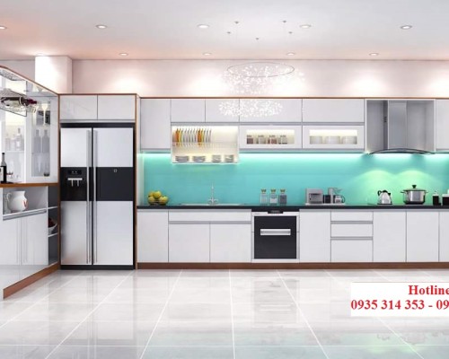 Tủ Bếp Gỗ Công Nghiệp Đẹp Tp.Hcm