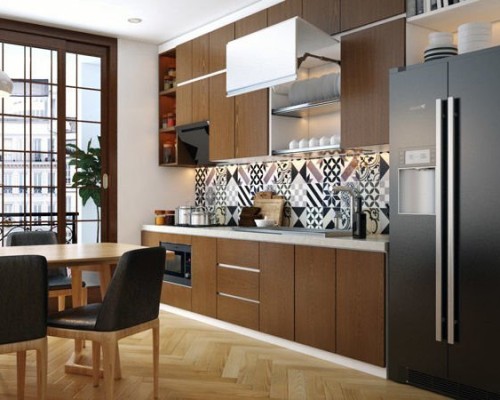 Tủ Bếp Gỗ Công Nghiệp Hiện Đại Giá Rẻ Tại HCM