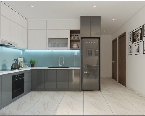 Tủ Bếp Gỗ Đẹp Đơn Giản