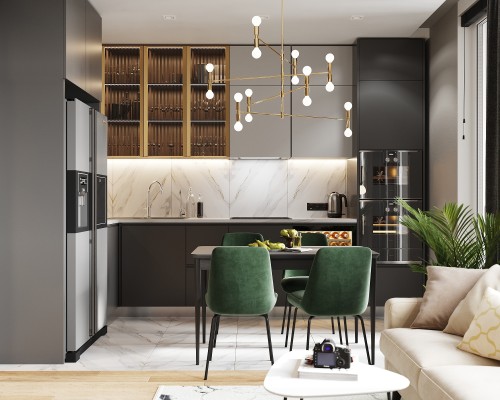 Tủ Bếp Gỗ Đẹp Hiện Đại Hcm
