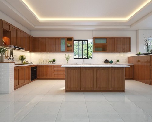 Tủ Bếp Gỗ Gõ Đỏ
