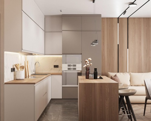Tủ Bếp Gỗ MDF Đẹp Hcm