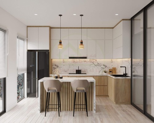 Tủ Bếp Gỗ MDF Đẹp Tp.Hcm