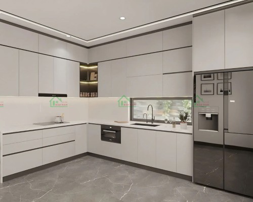 Tủ Bếp Gỗ MDF Hiện Đại Đẹp