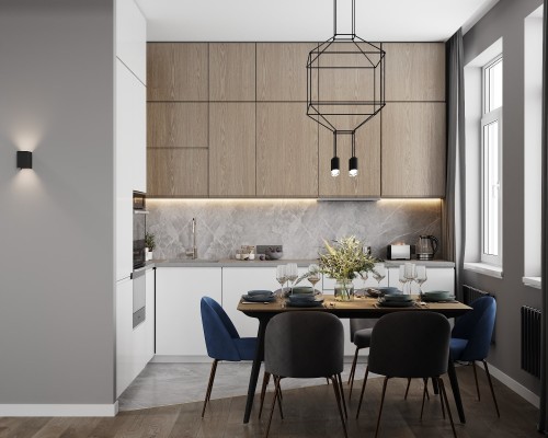 Tủ Bếp Gỗ MDF Melamine An Cường