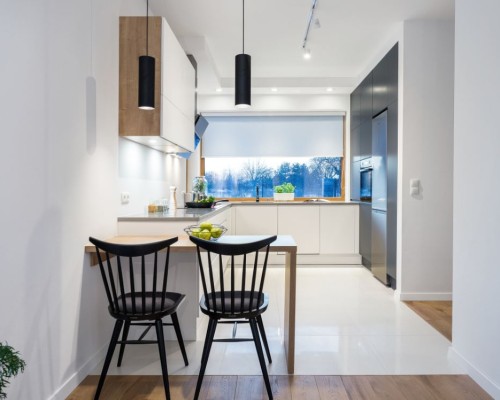 Tủ Bếp MDF Màu Trắng