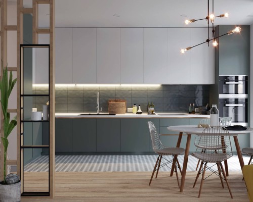 Tủ Bếp MDF Melamine An Cường