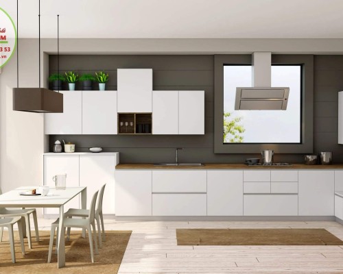 Tủ Bếp MDF Melamine Đẹp Hiện Đại