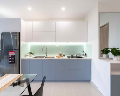 Tủ Bếp MDF Melamine Hiện Đại