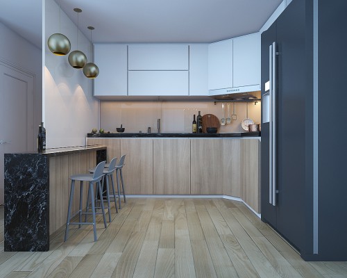 Tủ Bếp Melamine An Cường