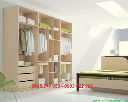 Tủ Quần Áo Gỗ Veneer Sồi