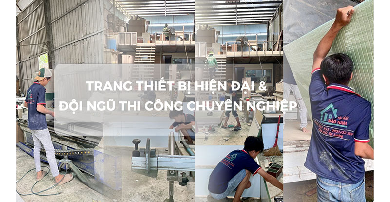 Đội ngũ thi công tủ áo chuyên nghiệp tại Nội Thất Bảo Nam