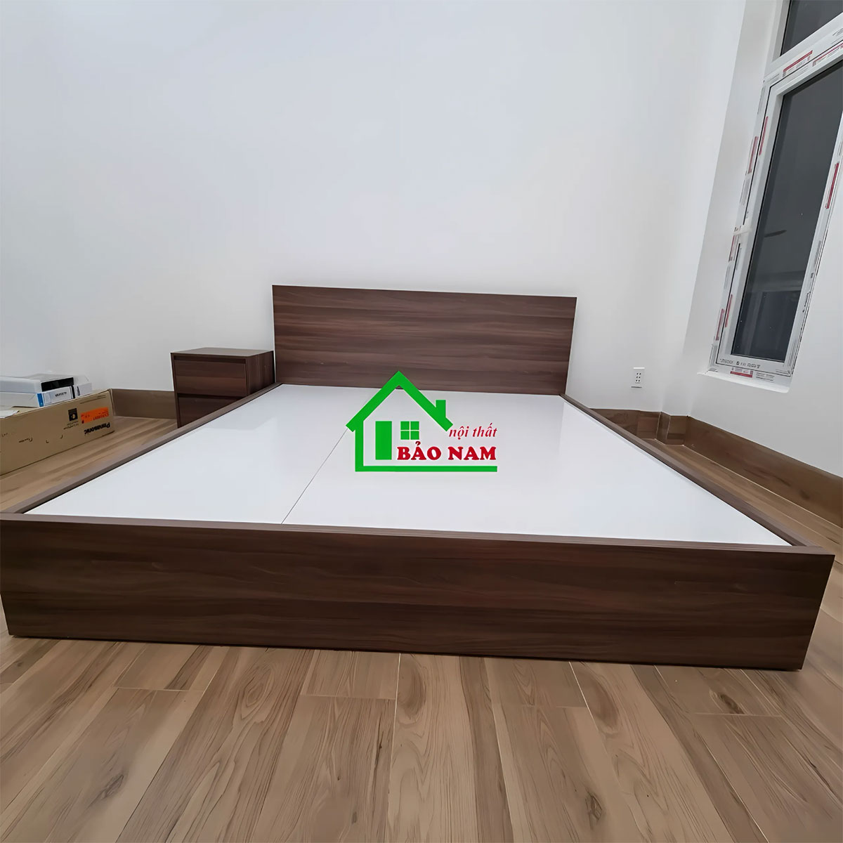 Thi công giường ngủ MDF tại xưởng - Nội Thất Bảo Nam