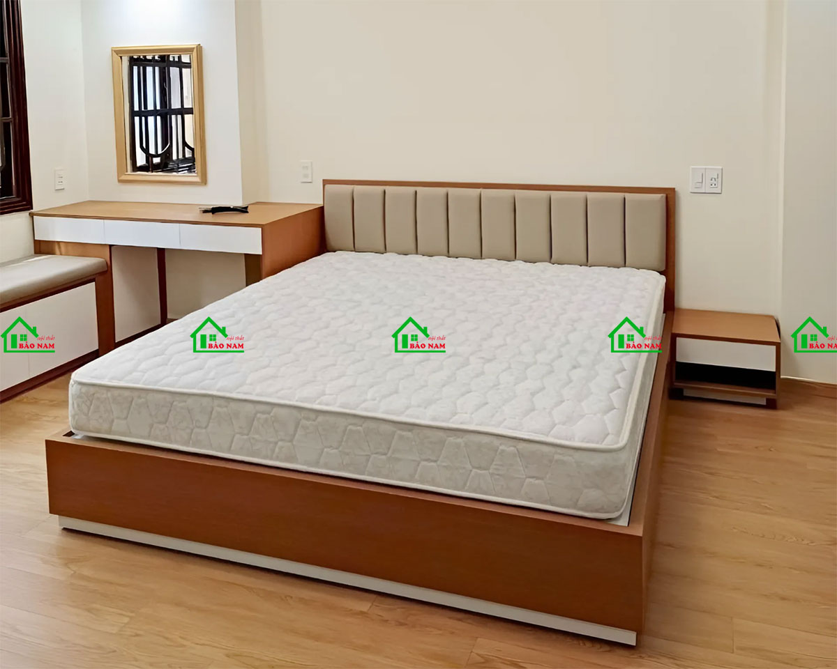 Thi công giường ngủ MDF tại xưởng - Nội Thất Bảo Nam