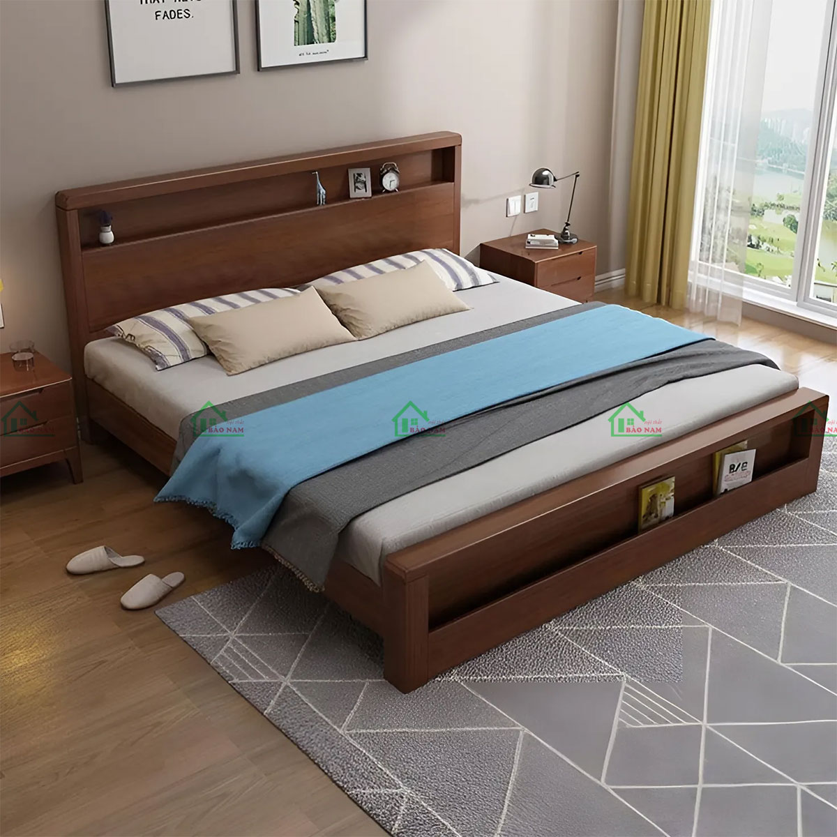 Giường ngủ gỗ tự nhiên Căm Xe