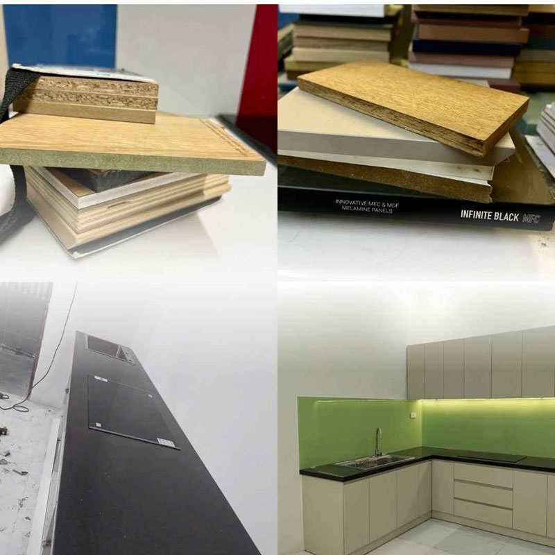 Mẫu vật liệu nội thất cao cấp: gỗ tự nhiên, gỗ công nghiệp, kính và đá hiện đại