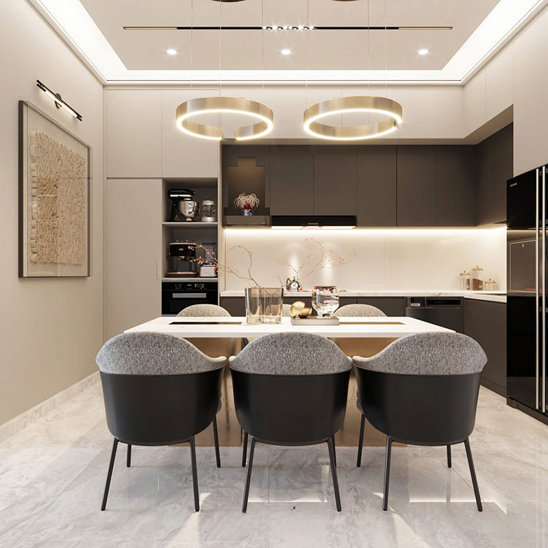 Mẫu tủ bếp chữ L tối ưu công năng