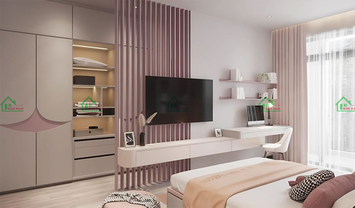 Tủ quần áo âm được thiết kế thông minh, tận dụng tối đa diện tích