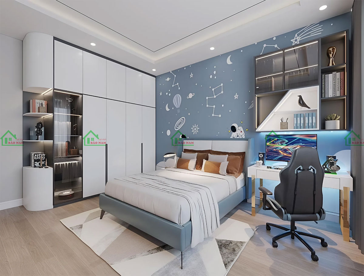 Thiết kế phòng ngủ trẻ em hiện đại thông minh