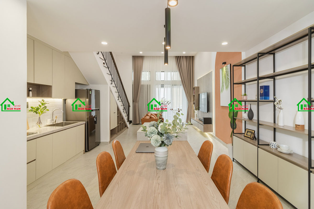 Thiết kế phòng khách hiện đại đẹp cho nhà phố - view 4