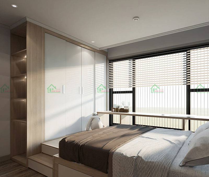 Thiết kế nội thất phòng ngủ tối ưu diện tích, vừa hiện đại, vừa sang trọng và tiện nghi