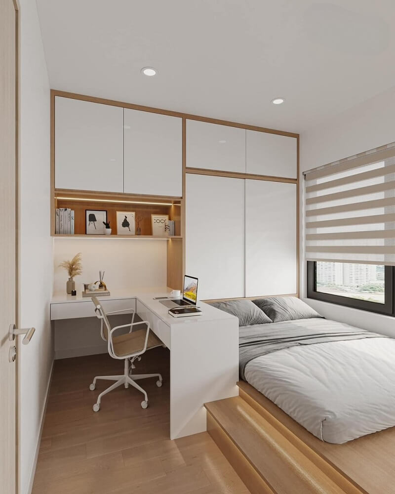 Thiết kế phòng ngủ hiện đại, đa năng