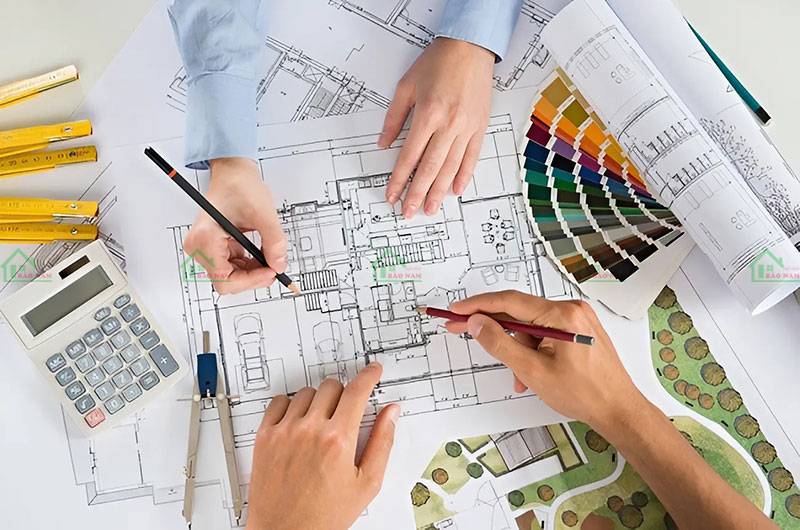 Phát thảo bản vẽ thiết kế nội thất, bố trí không gian chi tiết và tối ưu