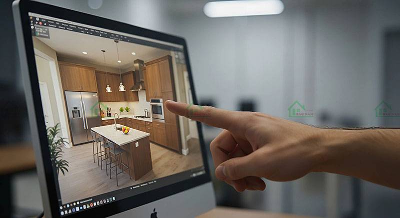 Bản thiết kế chi tiết và chân thực, giúp khách hàng trực quan hóa không gian sống trước khi thi công. 