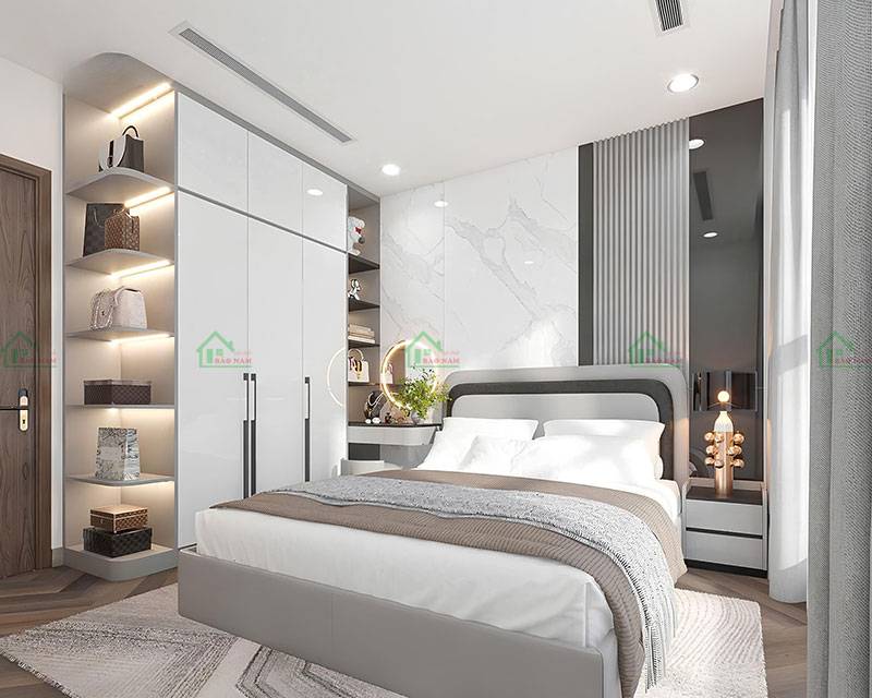 Phòng ngủ chung cư hiện đại tận dụng ánh sáng tự nhiên