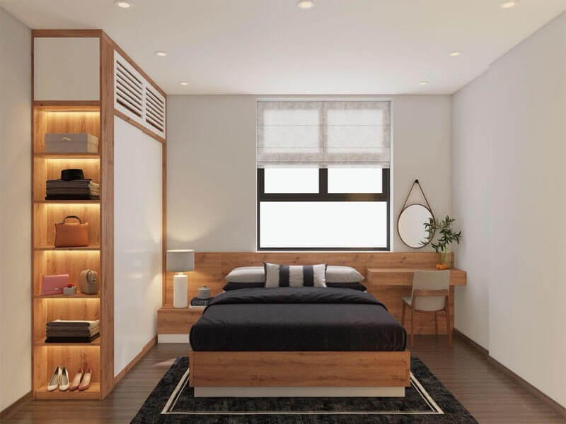 mẫu thiết kế phòng ngủ sang trọng hiện đại dành cho căn hộ chung cư