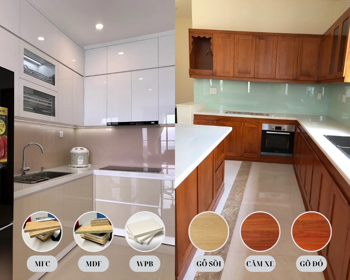 Cung cấp đa dạng vật liệu, thiết bị thông minh, tiện ích cho tủ bếp theo nhu cầu của khách hàng
