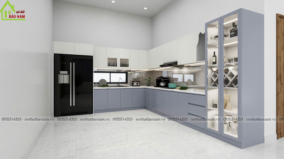 Trực tiếp thiết kế và thi công, đảm bảo giống thiết kế, vật liệu chất lượng. Mang đến sản phẩm tủ bếp ưng ý nhất