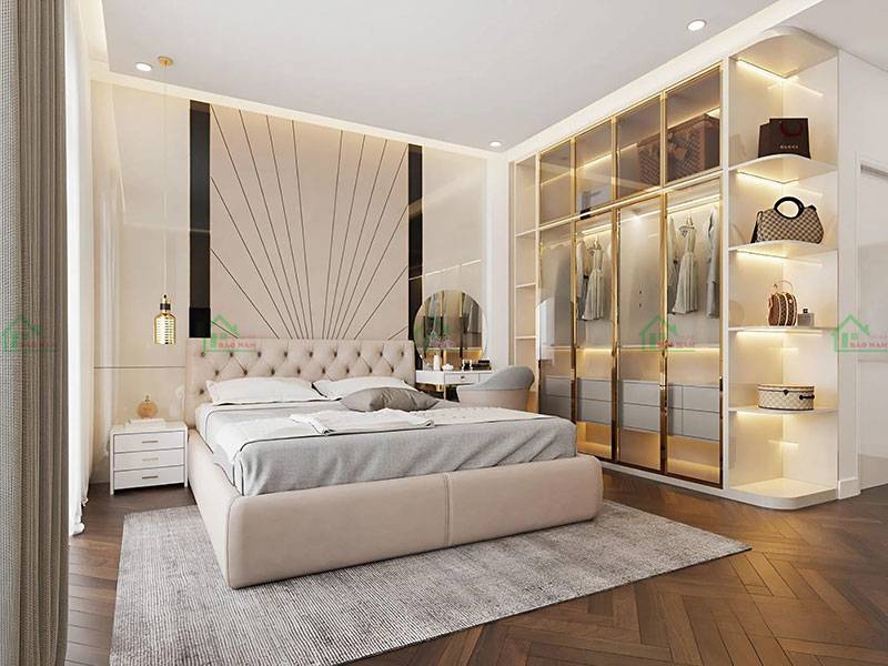 Tủ áo cánh kính hiện đại, thiết kế tối giản và tinh tế, phù hợp với nhiều phong cách nội thất.