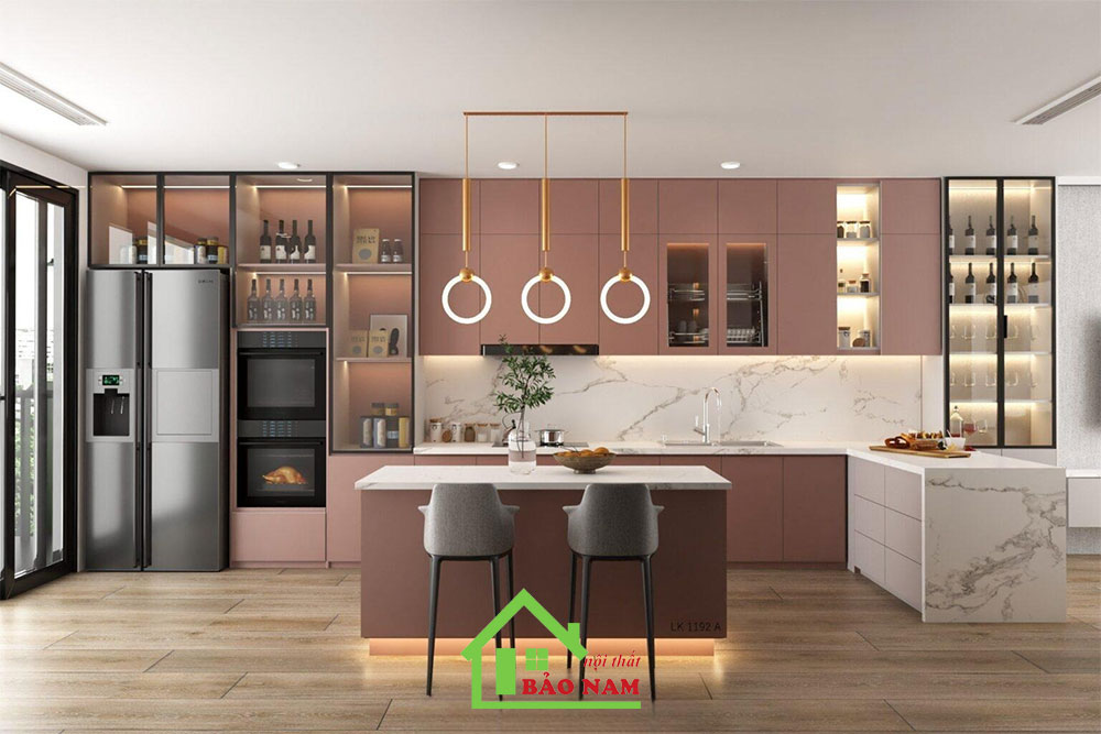 Thiết kế tủ bếp kiến trúc Architectural đường nét sắc sảo tạo nên không gian bếp độc đáo và tinh tế.