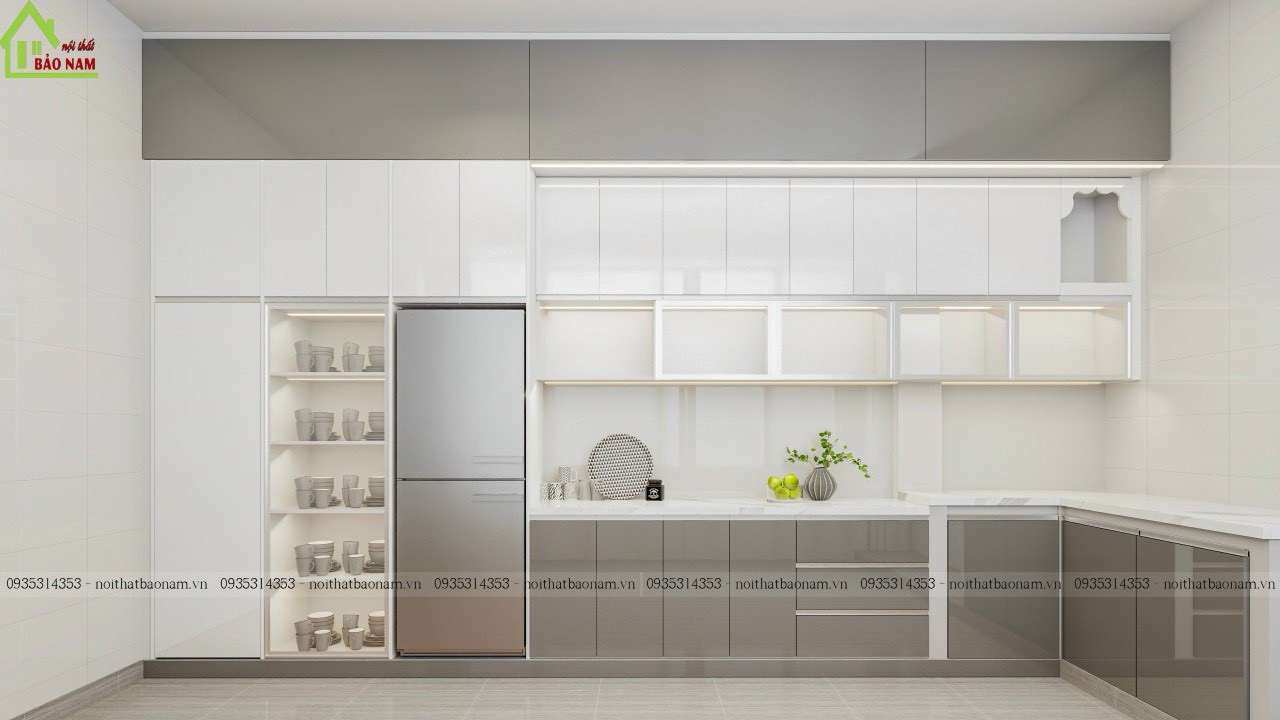 Tủ Bếp Gỗ Công Nghiệp Acrylic Giá Rẻ