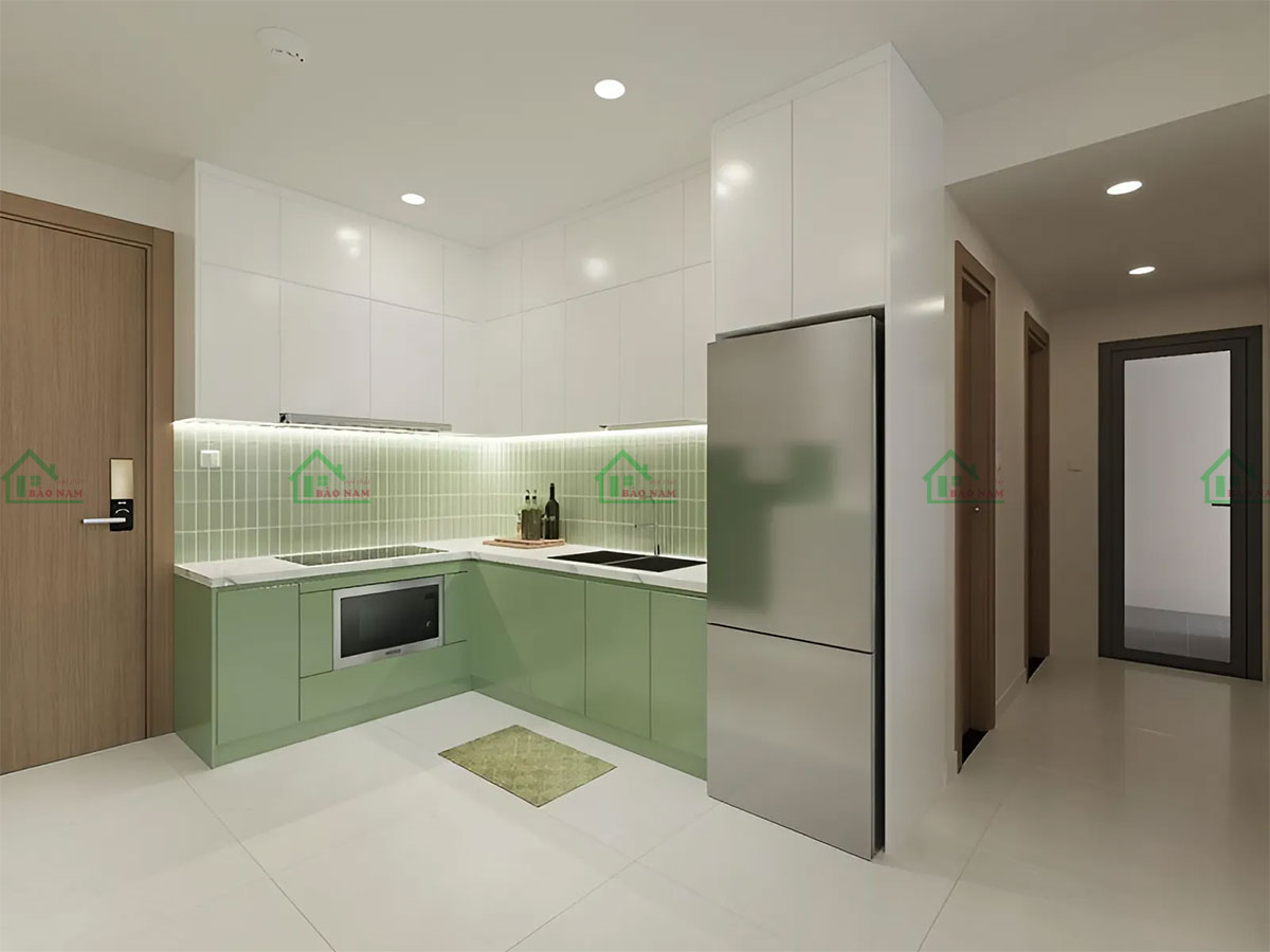 Tủ bếp nhựa picomat chống nước hiện đại