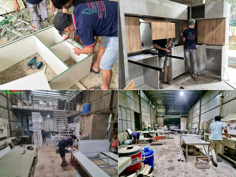 Xưởng sản xuất tủ bếp trực tiếp, đảm bảo chất lượng, uy tín
