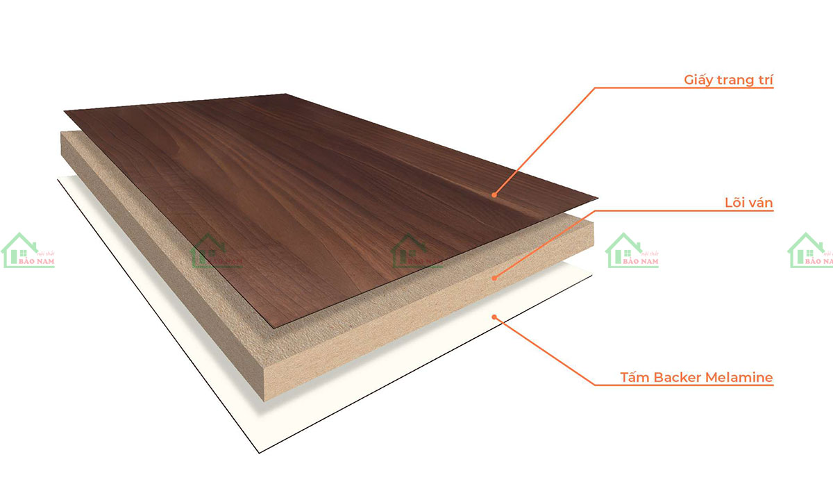 Bề mặt Melamine bền chắc, chống trầy xước, dễ lau chùi, bảo vệ tủ bếp lâu dài