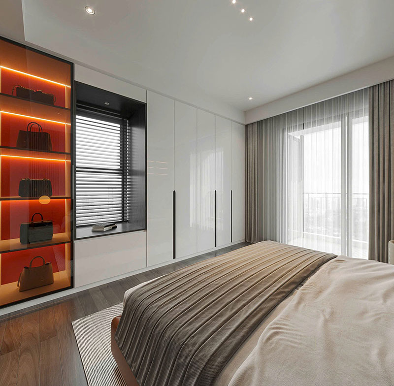 Mẫu tủ quần áo âm tường hiện đại 2025