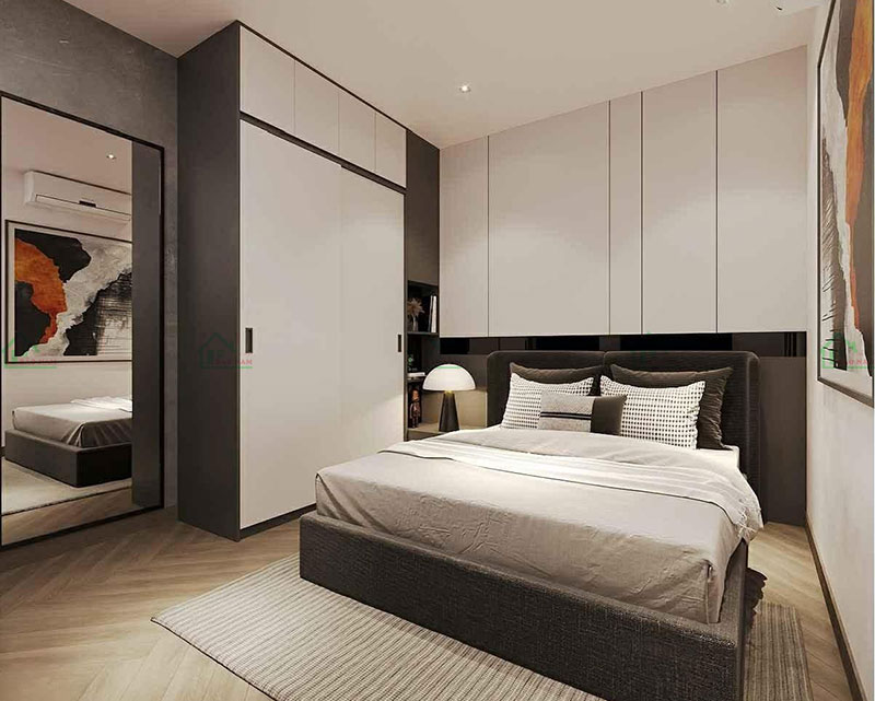 Tủ quần áo cánh trượt gỗ công nghiệp MDF phủ Melamine hiện đại, giá thành hợp lý