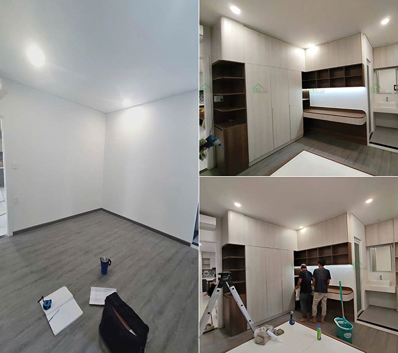 Tủ quần áo kịch trần giúp tiết kiệm không gian