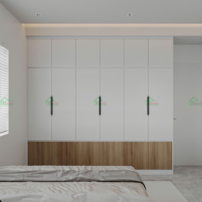 Tủ áo gỗ Melamine bền đẹp, màu sắc đa dạng, phù hợp với nhiều gia đình